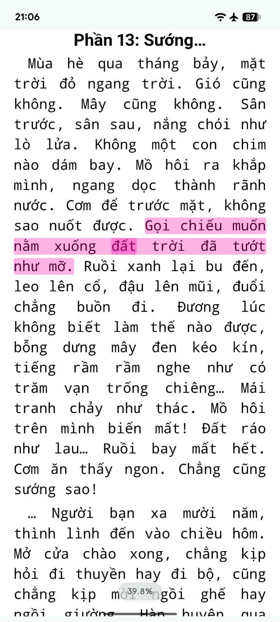 EPUB Translator focused reading screen